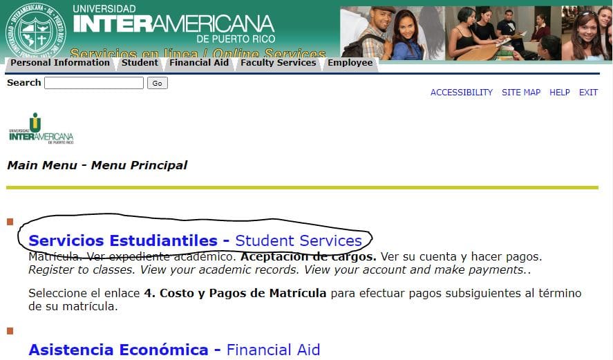 Servicios Estudiantes