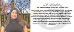 Paola Del Mar, estudiante investigadora y destacada de nuestro Recinto