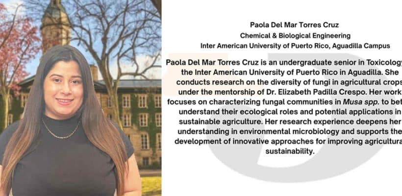 Paola Del Mar, estudiante investigadora y destacada de nuestro Recinto