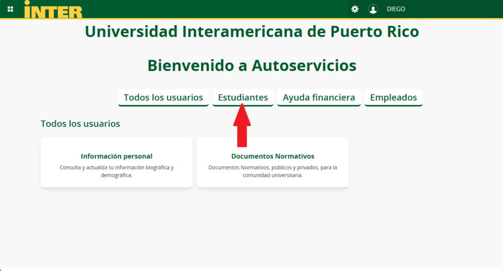 Seleccionar Estudiantes