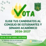 ¡Vota! Elecciones candidatos al Consejo de Estudiantes y Senado Académico